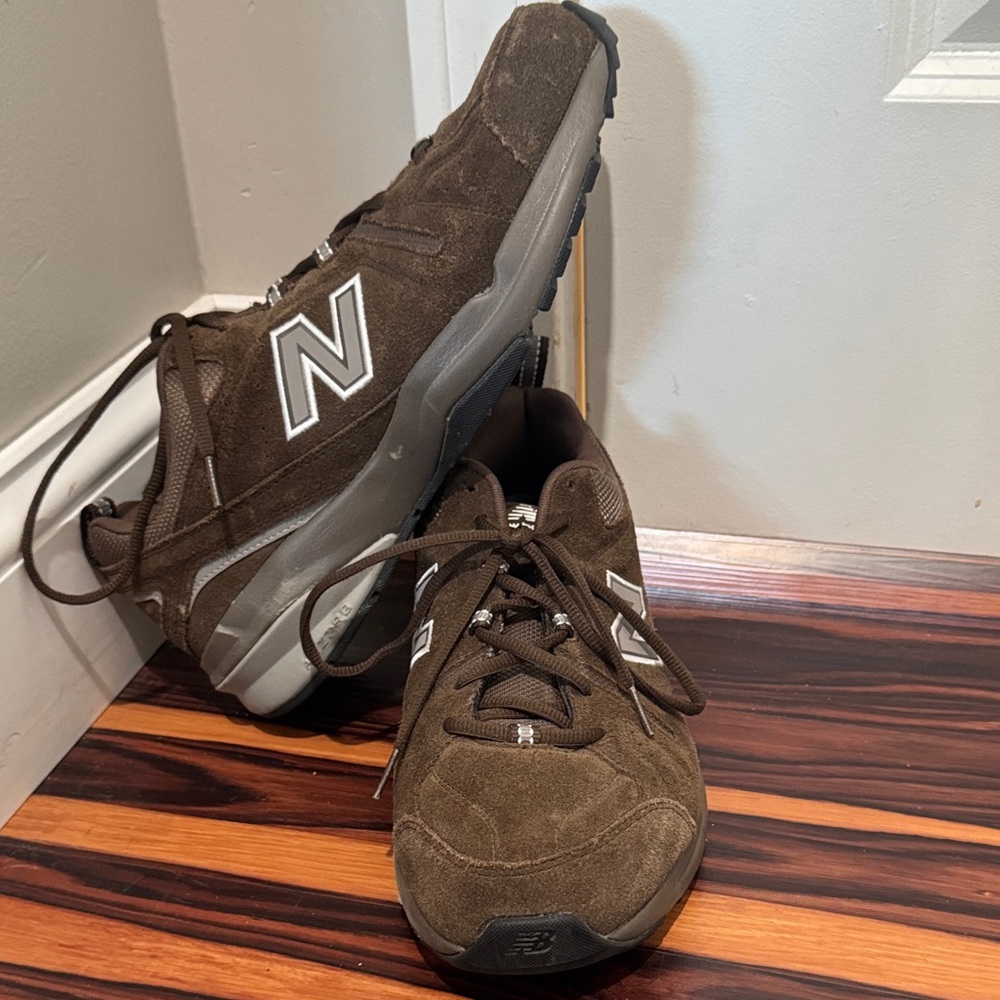 New Balance Men's Dark Brown and Gray Sneakers